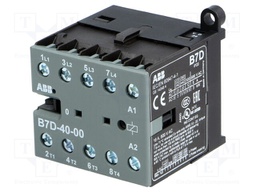 Contactor: 4-pole; NO x4; 24VDC; 7A; DIN,on panel; B7D; -20÷55°C