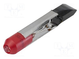 LED lamp; red; T6,8; 6VDC; No.of diodes: 1