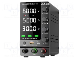 Laboratory power supply: standard; single-channel; 0÷60VDC; 0÷5A