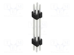 Connector: pin strips; pin header; male; PIN: 4; 1.27mm; THT; 2x2