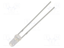 LED; green; 3mm; 2180÷3000mcd; 50°; Front: flat; 2.9÷3.4VDC