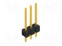 Connector: pin strips; pin header; male; PIN: 3; 2.54mm; THT; 1x3