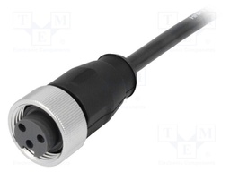Plug; 7/8"; 5m; female; PIN: 3; straight; with lead; TPU