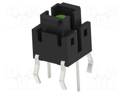 Microswitch TACT; SPST-NO; Pos: 2; 0.05A/12VDC; THT; LED; 980mN