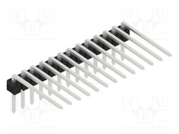 Connector: pin strips; pin header; male; PIN: 13; 2.54mm; THT; 1x13