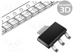 Transistor: NPN; bipolar; 80V; 1A; 1.5W; SOT223