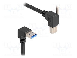 Cable; USB A angled plug,USB B angled plug; 1m; black; 5Gbps