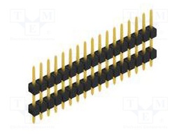 Connector: pin strips; pin header; male; PIN: 17; 2.54mm; THT; 1x17