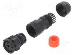 Connector: circular; female; plug; screw terminal; PIN: 5; IP68