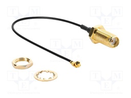 Cable; 100mm; IPEX MHF 1,SMA female; black; Øcable: 1.13mm; 50Ω