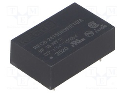 Converter: DC/DC; 6W; Uin: 18÷36V; Uout: 15VDC; Uout2: -15VDC; DIP24