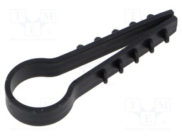 Holder; 50pcs; RoundDowel; Body: black; 16mm