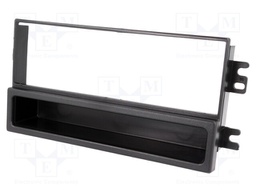 Radio mounting frame; Kia; 1 DIN; black