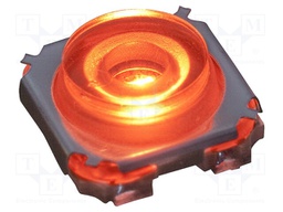 Microswitch TACT; SPST-NO; Pos: 2; 0.05A/28VDC; SMT; LED; orange; 4N
