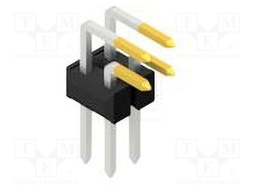 Connector: pin strips; pin header; male; PIN: 4; 2.54mm; THT; 2x2