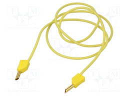 Test lead; 60VDC; 30VAC; 19A; banana plug 4mm,both sides; Len: 1m