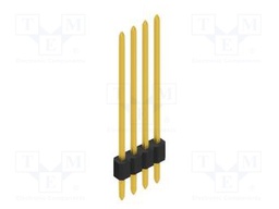 Connector: pin strips; pin header; male; PIN: 4; 1.27mm; THT; 1x4