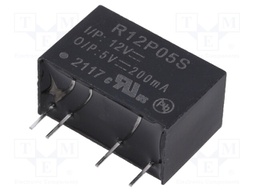 Converter: DC/DC; 1W; Uin: 10.8÷13.2V; Uout: 5VDC; Iout: 200mA; SIP7