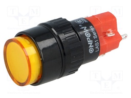Switch: push-button; Pos: 2; SPDT; 3A/220VAC; 2A/24VDC; orange; none