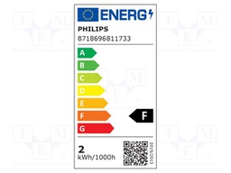 LED lamp; warm white; E14; 230VAC; 105lm; 1.4W; 36°; 2700K