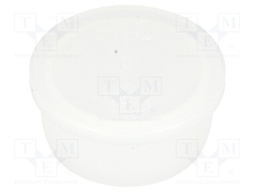 Plugs; Body: semi-transparent; Out.diam: 21.7mm; H: 9mm; Mat: LDPE