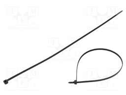 Cable tie; multi use; L: 400mm; W: 4.6mm; polyamide; 216N; black