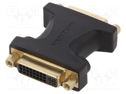 Adapter; DVI-I (24+5) socket,both sides; Colour: black