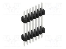 Connector: pin strips; pin header; male; PIN: 7; 1.27mm; THT; 1x7