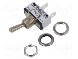 Switch: toggle; Pos: 2; SPST; ON-OFF; 15A/250VAC; 15A/12VDC; 600H