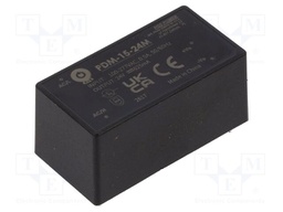 Converter: AC/DC; 15W; 85÷305VAC; Usup: 100÷430VDC; Uout: 24VDC