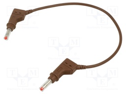 Connection cable; 32A; banana plug 4mm,both sides; Len: 0.25m