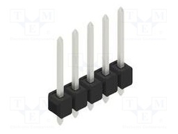 Connector: pin strips; pin header; male; PIN: 5; 2.54mm; THT; 1x5