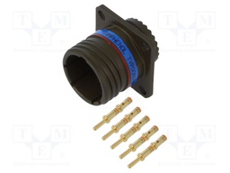 Connector: circular; D38999 series III; socket; male; PIN: 5; 13A