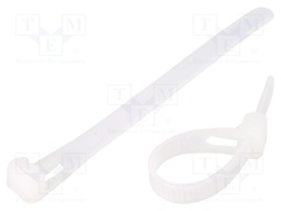 Cable tie; multi use; L: 100mm; W: 7.2mm; polyamide; natural