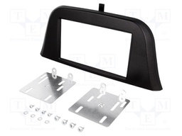 Radio mounting frame; Iveco; 2 DIN; black
