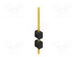 Connector: pin strips; pin header; male; PIN: 1; 2.54mm; THT; 1x1