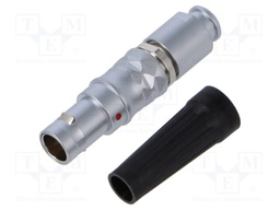 Connector: circular; plug; 0B; male; PIN: 3; for strain relief; 8A