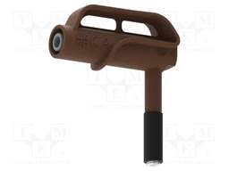 Adapter; 4A; brown; Tip diameter: 6.6mm; Socket size: 4mm; MGP