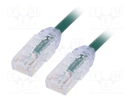 Patch cord; TX6A-28™,U/UTP; 6a; solid; Cu; LSZH; green; Len: 5m