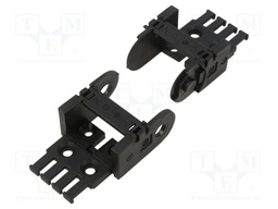 Mounting holder; with tiewrap plates; for cable chain; Teeth: 4