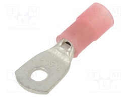 Tip: ring tube; M3; Ø: 3.2mm; 0.25÷1.5mm2; crimped; for cable; red