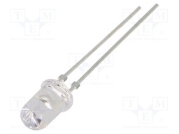 LED; red; 5mm; 30°; Front: convex; 2.1÷2.6VDC; No.of term: 2