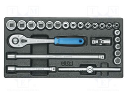 Wrench-set; rattle,socket spanner; 1/3"