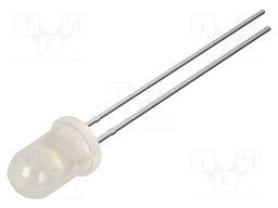LED; white warm; 5mm; 10000mcd; 30°; Front: convex; 2.9VDC; round