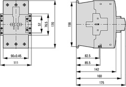 Contactor: 3-pole; NO x3; Auxiliary contacts: NC x2,NO x2; 80A
