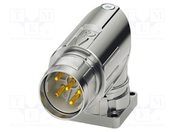 Connector: M23; socket; PIN: 6; crimped; angled; IP68; M23 PRO; 30A