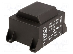 Transformer: encapsulated; 20VA; 230VAC; 24V; 834mA; Mounting: PCB