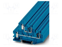 Splice terminal: rail; PA; terminals: 4; W: 6.2mm; H: 81mm; Body: blue