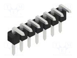 Connector: pin strips; pin header; male; PIN: 7; 2.54mm; THT; 1x7