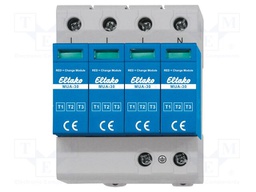 Surge arrester; Type 1+2; In 8/20us: 60kA; Uoper.max: 275VAC; IP20
